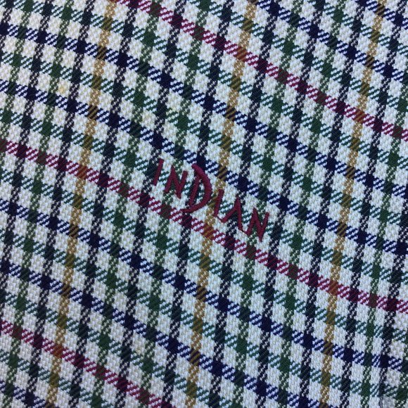 men’s plaid bomber harrington jacket L academia golf retro zippered lined tan - Picture 8 of 13